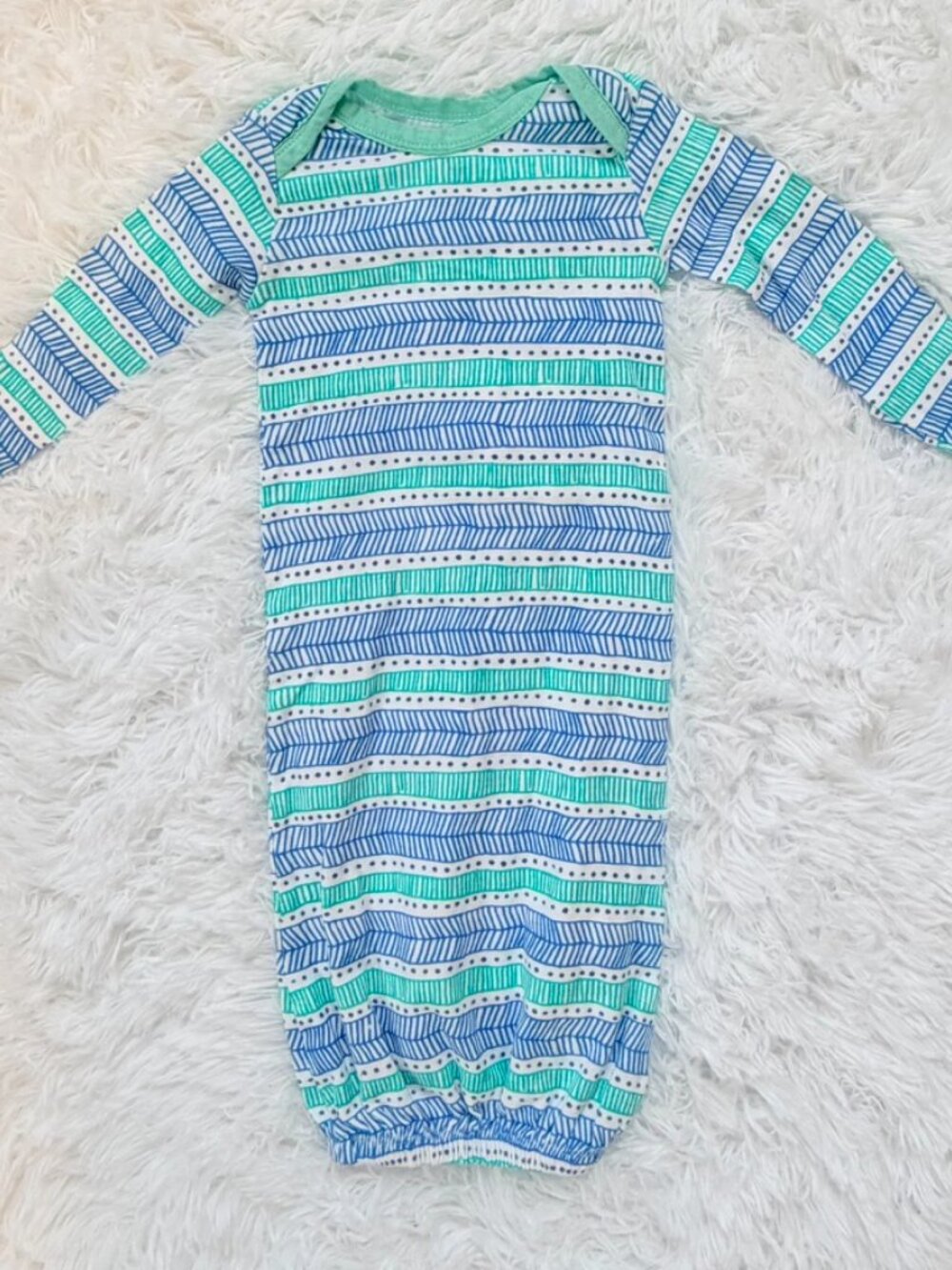 Honest Baby Organic Cotton Gown 0-6M Newborn Sleep Gown Cozy Lounger